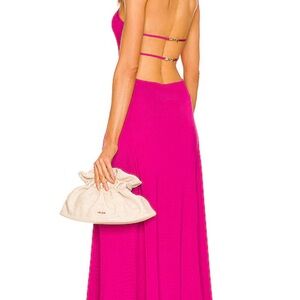 Cult Gaia Pink Grace Open Back Dress